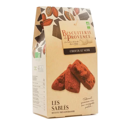 Organic dark chocolate shortbread