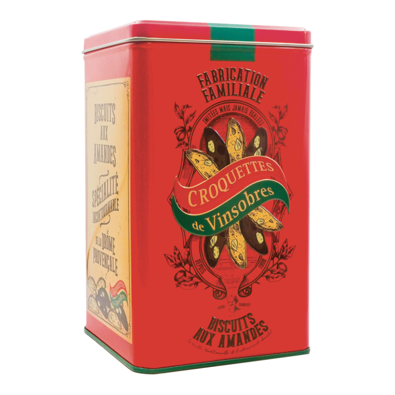 Collector's box Croquettes de Vinsobres red - original and tasty biscuits