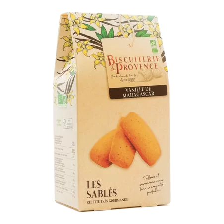 Sablé bio à la vanille en vrac - Subtilement beurrés et aux notes gourmandes de vanille