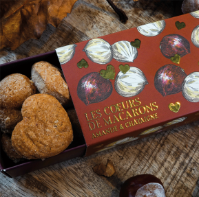Almond and Chestnut Macaroon Hearts - comforting flavours, gluten-free and dairy-free