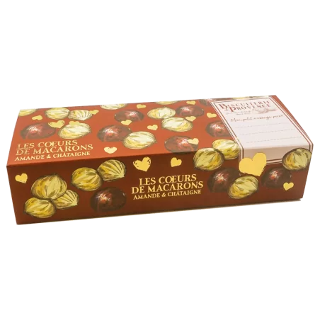 Almond and Chestnut Macaroon Hearts - Made with more than 30% chestnuts and 15% almonds
