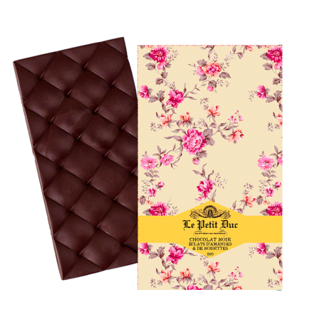 Tablette Chocolat Noir Amandes & Noisettes -  Le Petit Duc
