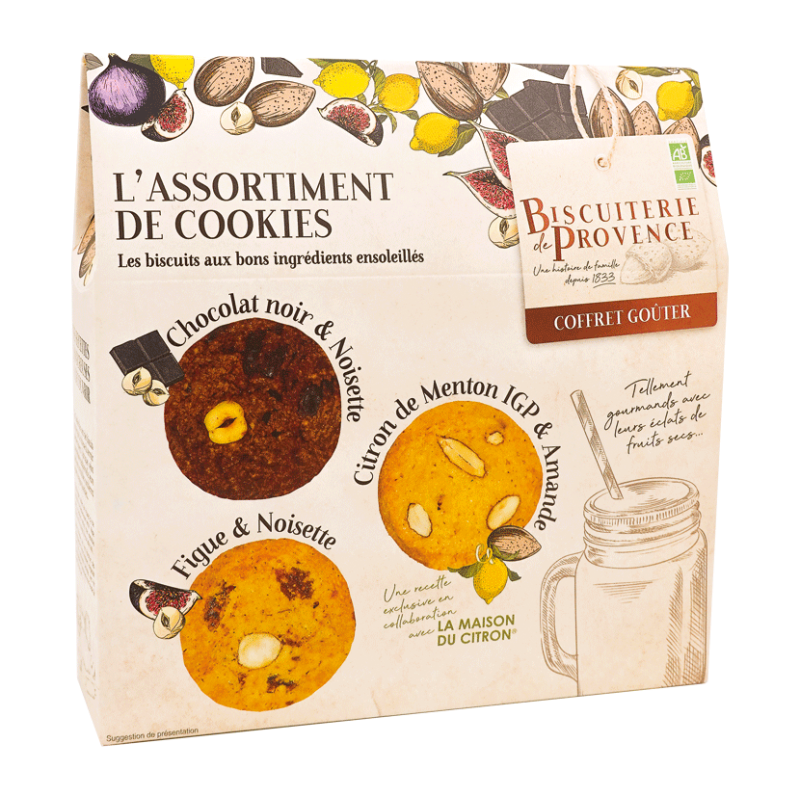 Pack Assortiment de Cookies - saveurs fruitées ou chocolatées de nos trois recettes gourmandes Pack Assortiment de Cookies - saveurs fruitées ou chocolatées de nos trois recettes gourmandes