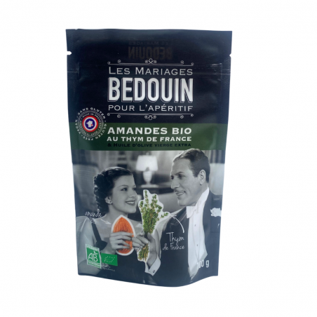 Almonds with French Thyme - organic almonds Bédouin