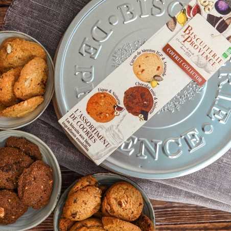 Tin Box Organic Cookie Assortment - three organic cookie recipes