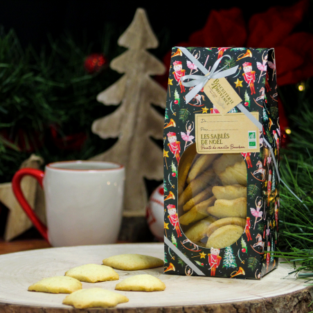 Christmas Organic shortbreads  with Bourbon Vanilla - an ideal format for Christmas !