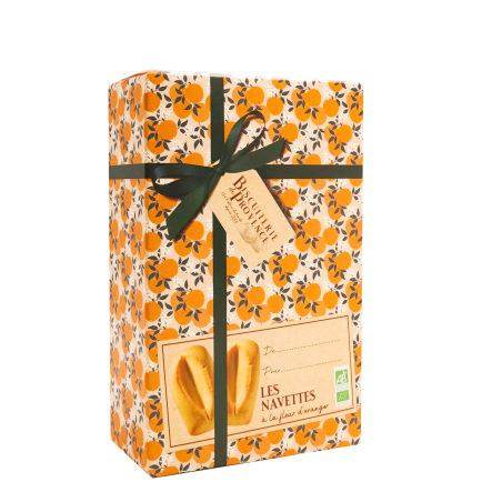 Navettes Bio à la fleur d'oranger - cadeau original et gourmand