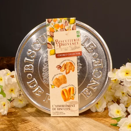 Organic traditionnal biscuits gift metal box - For all lovers of Provence
