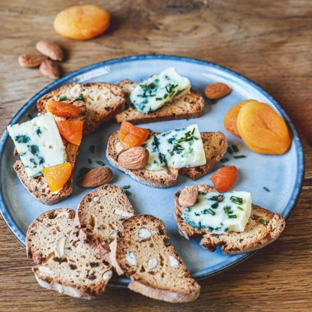 Toasts à Fromage Amande et Abricot - Biscuits croquants à fromage amande et abricot