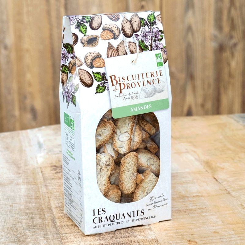 Craquantes bio aux amandes - meilleure recette de biscuits, Biscuiterie de Provence