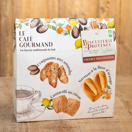 Assortiment de biscuits traditionnels bio    Café gourmand biscuits provençaux bio  Pack café gourmand provençal bio