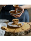 Organic shortbread with salted butter caramel