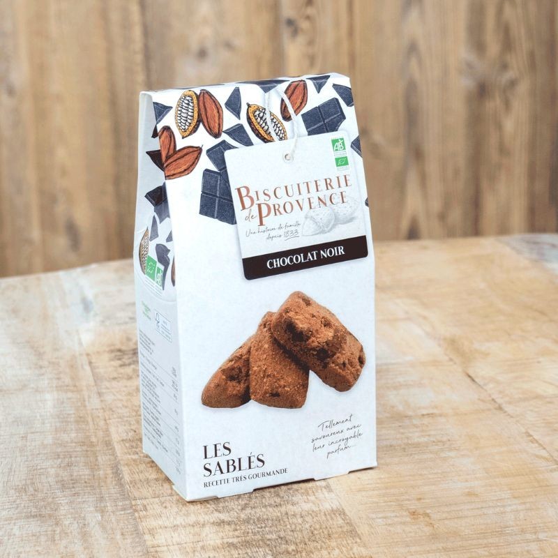 Sablés BIO chocolat noir - biscuits légèrement beurrés, peu sucrés et sacrément délicieux