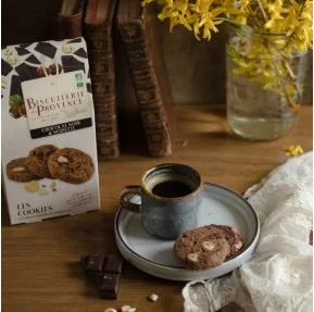 Organic Dark Chocolate and Hazelnut Cookies