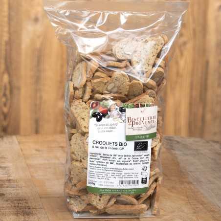 Croquets Ail de la Drôme IGP en vrac - biscuits apéritifs 500 grammes