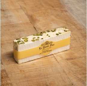 Pistachios white nougat - less sweet than usual, revealing the delicious taste of the fruit