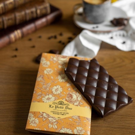 Timut pepper dark chocolate bar - The surprising alliance of dark chocolate sublimated by the subtle notes of Timute pepper