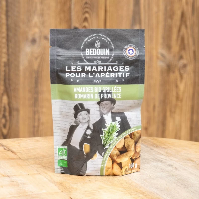Amandes au romarin de Provence - texture croquante et leur goût délicatement herbacé du romarin