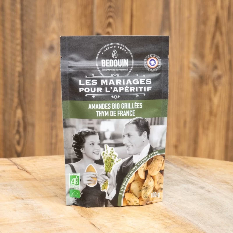 Amandes au Thym de France - goût unique et texture gourmande, amandes Bédouin