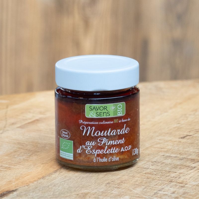 moutarde aromatisé au piment d'espelette