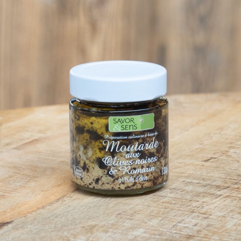 Moutarde olives noires et romarin