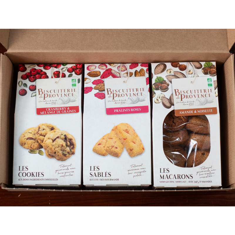 Gift box - The trio of shortbread, cookie, macaron