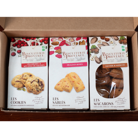 Gift box - The trio of shortbread, cookie, macaron