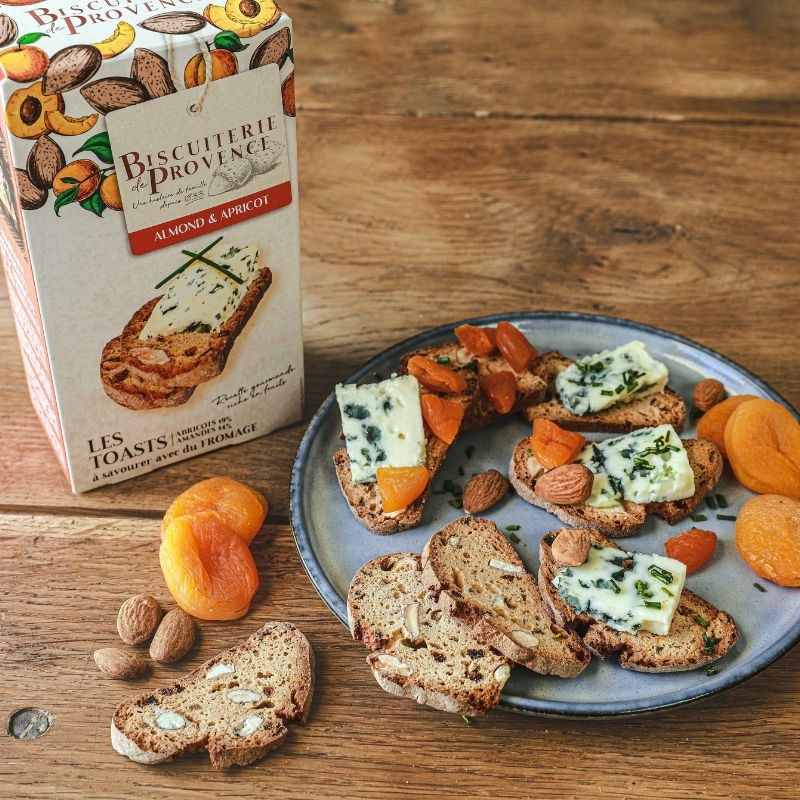 Apricot and almond cheese toast