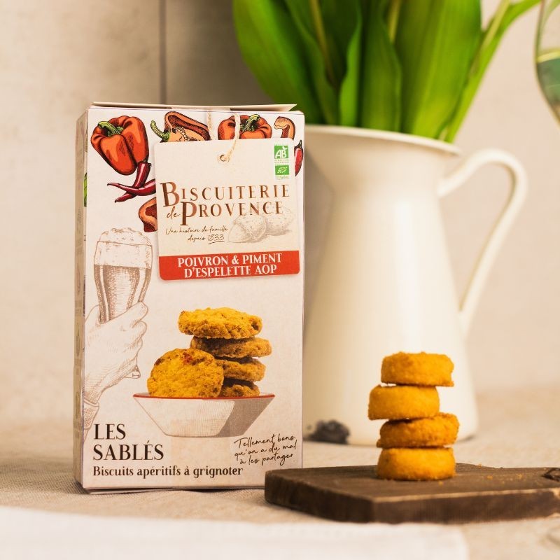 Shortbreads with red bell pepper & PDO Espelette pepper