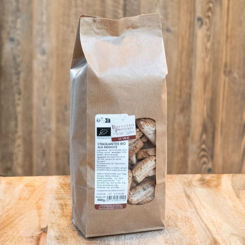 Craquantes BIO aux amandes : Biscuits artisanaux et naturels