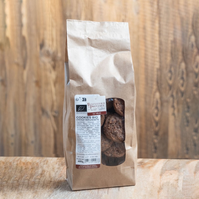 Cookies Bio chocolat noir et noisette -  FORMAT VRAC