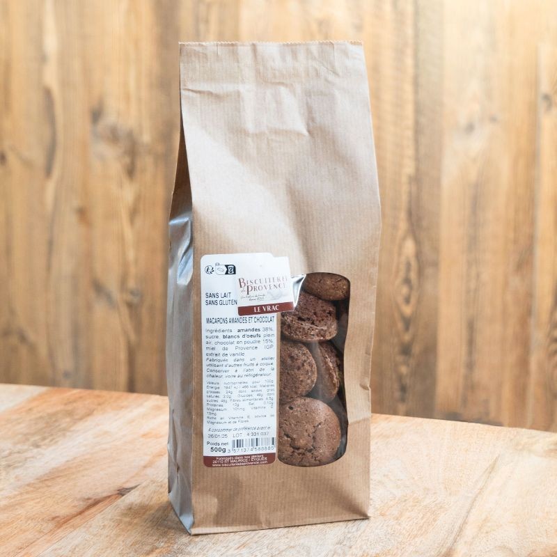 Almond and chocolate organic Macaroons - soft biscuits