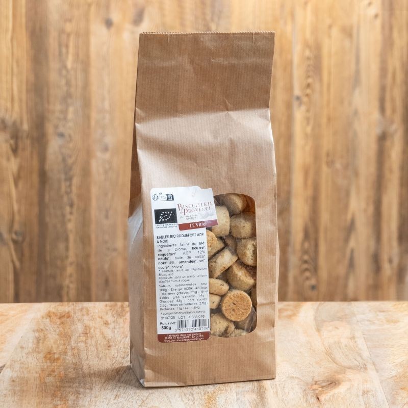 Sablés roquefort AOP & noix - conditionnement vrac Sablés roquefort AOP & noix - conditionnement vrac