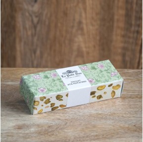 Pistachios white nougat - less sweet than usual, revealing the delicious taste of the fruit