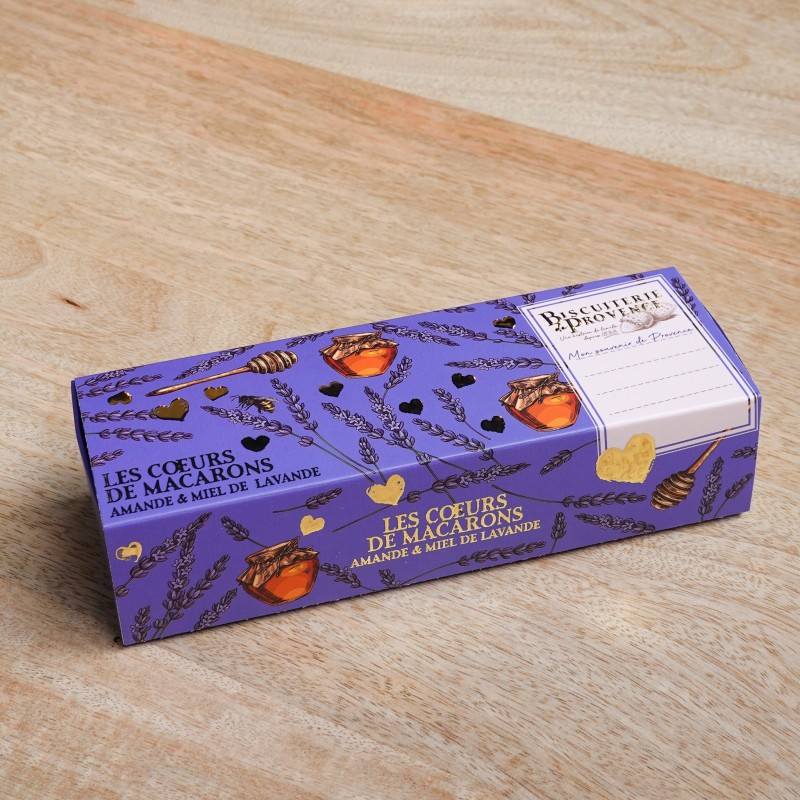 Almond and Lavender Macaroon hearts -  flavours of Provence in an irresistibly soft biscuit