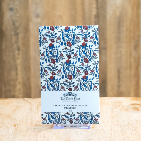 Tablette Chocolat Noir et Framboise : chocolat 100 % bio et terriblement gourmand