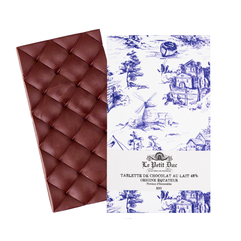 Tablette chocolat au lait 48% Equateur Esmeralda