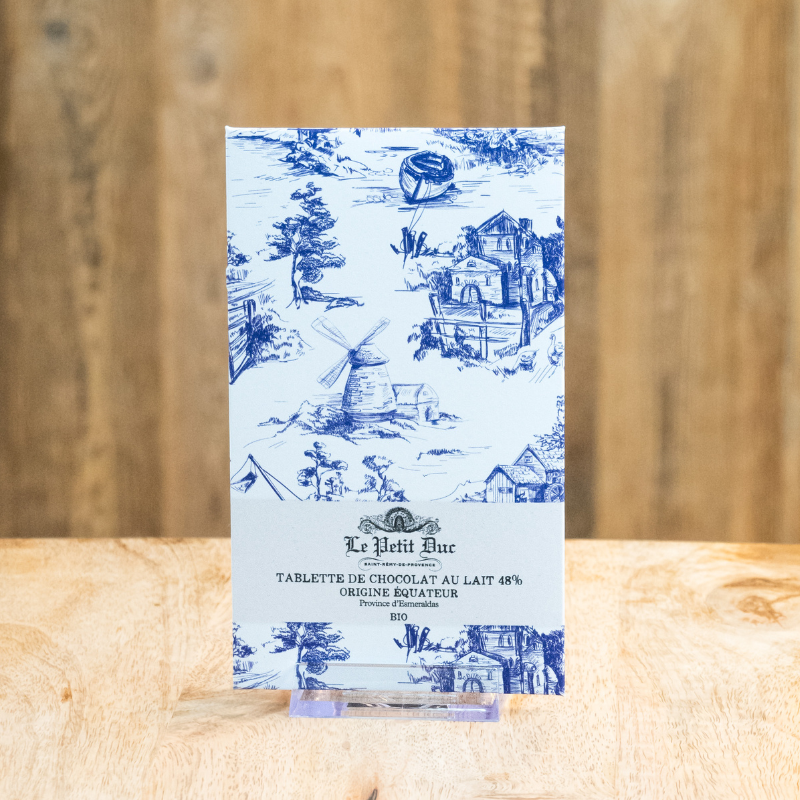Tablette Chocolat au Lait 48% Equateur Esmeralda - chocolat au lait Le Petit Duc
