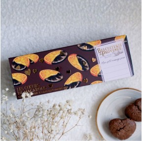 Organic Dark Chocolate & Candied Orange Macaroons Heart - Biscuiterie de Provence