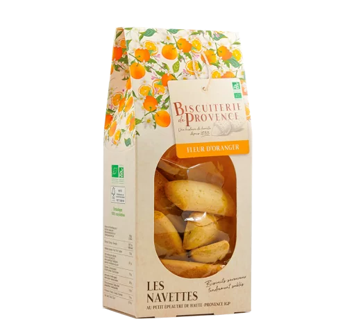 Organic orange blossom Navettes