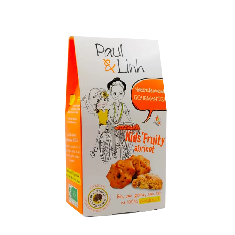 Organic apricot biscuits - apricot silvers and a pleasant taste of almonds and chestnut