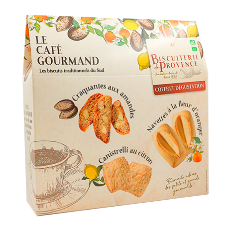 Organic traditionnal biscuits assortment - organic Provençal gourmet coffee pack
