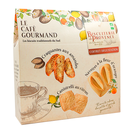 Assortiment de biscuits traditionnels bio    Café gourmand biscuits provençaux bio  Pack café gourmand provençal bio