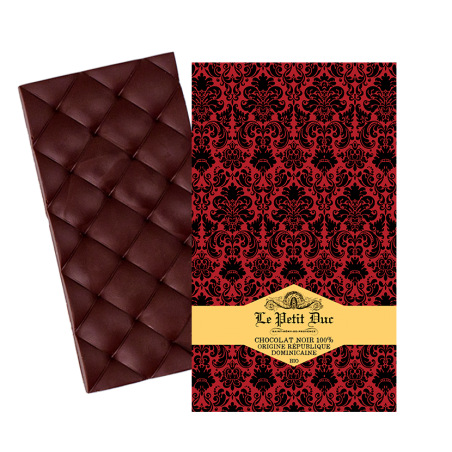 Tablette Chocolat Noir 100% République Dominicaine - Chocolat Le Petit Duc