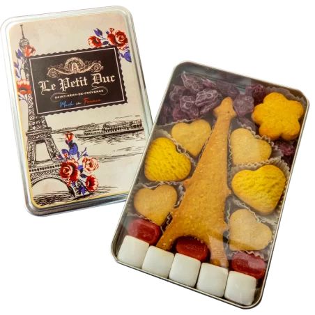 Boîte Métal Made In France - sublime boite métal avec de douceurs plus gourmandes et différentes les unes que les autres
