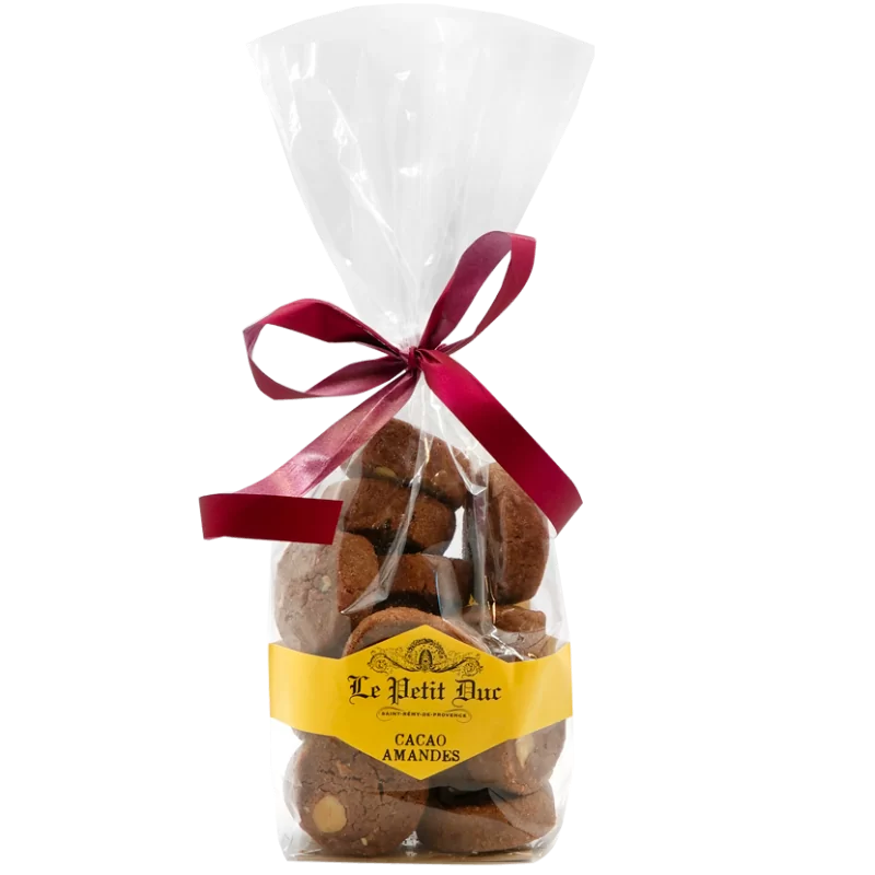Cacao Amandes - petits biscuits alliant cacao et amandes entières vous feront craquer
