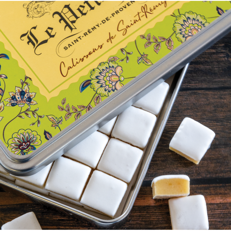 Metal Box Calissons - calissons are slightly sweet, highly soft and delicious almond taste