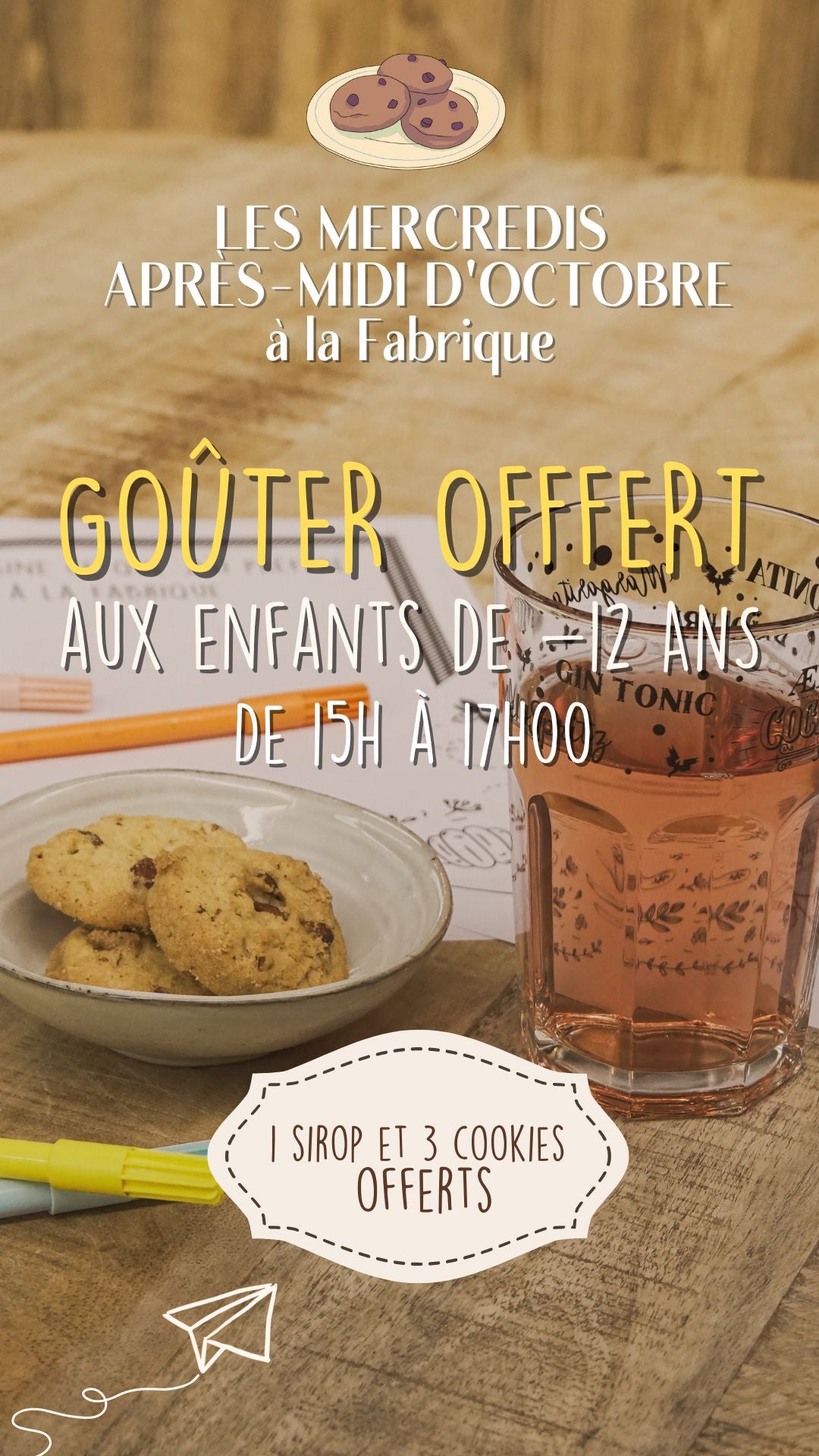 Tous les mercredis après-midi d'octobre, nous offrons le goûter aux enfants !