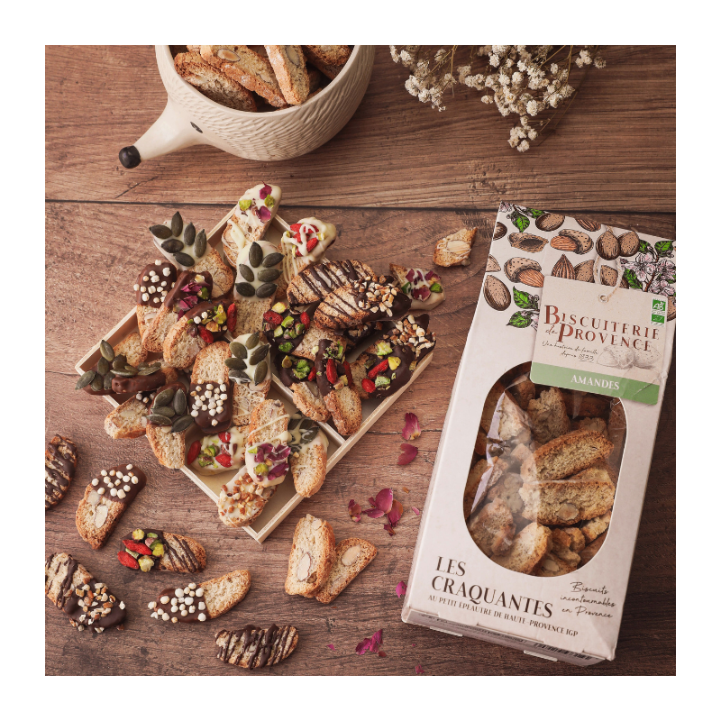 Craquantes BIO aux amandes - Petits biscuits secs riches en amandes