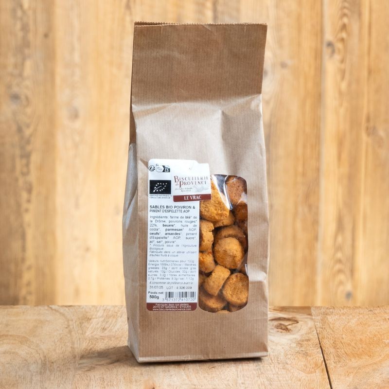 Sablés au poivron & piment d'espelette AOP vrac